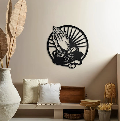 Manos de Fe – Arte mural en acero