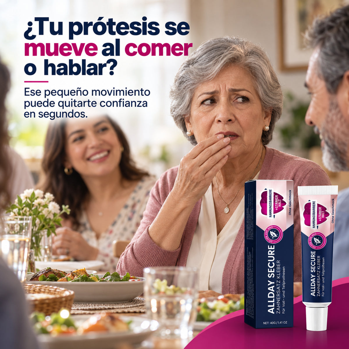 Adhesivo para prótesis dentales - Comfort Seal Pro 2x1
