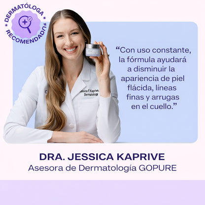 GoPure Crema para apretar y levantar el cuello, clínicamente probada
