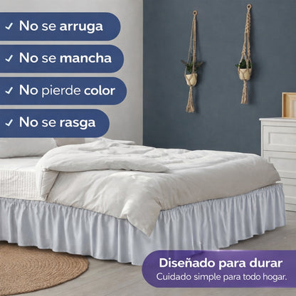 Faldón de cama elástico con volantes y caída elegante ✨