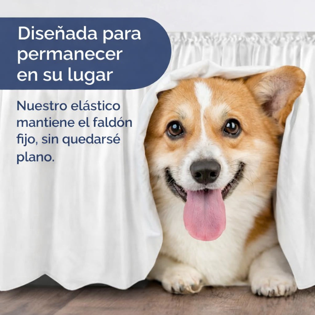 Faldón de cama elástico con volantes y caída elegante ✨