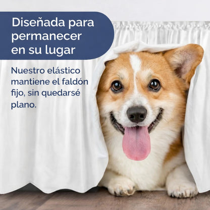 Faldón de cama elástico con volantes y caída elegante ✨