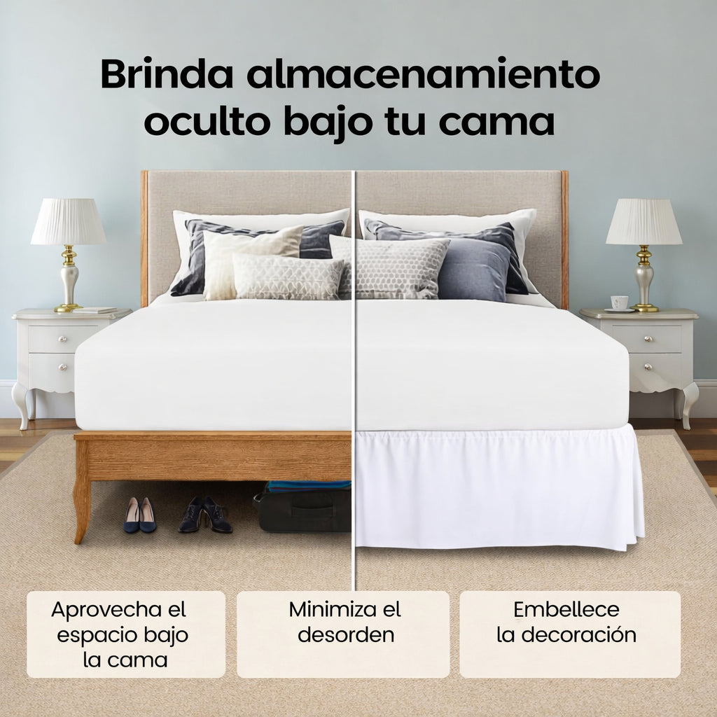 Faldón de cama elástico con volantes y caída elegante ✨