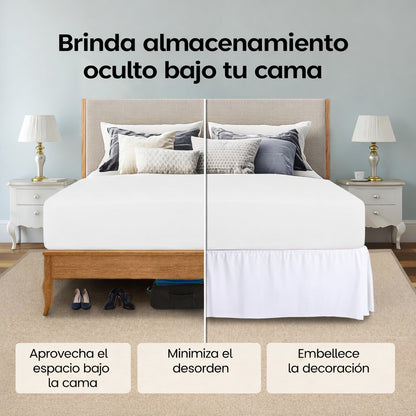Faldón de cama elástico con volantes y caída elegante ✨