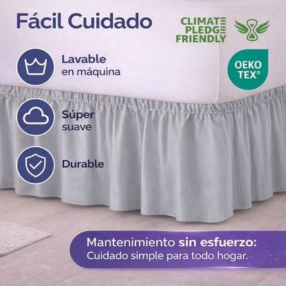 Faldón de cama elástico con volantes y caída elegante ✨