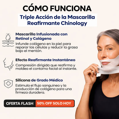 El lifting Chinology™: vuelve a ser la mujer que ama su mandíbula.