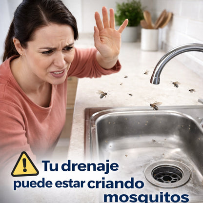 Polvo matamoscas de drenaje
