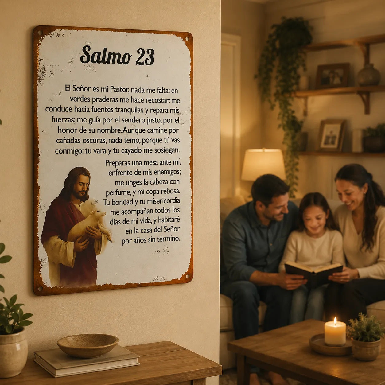 El Señor Es Mi Pastor Placa de fe y proteccion Salmo 23 🕊️