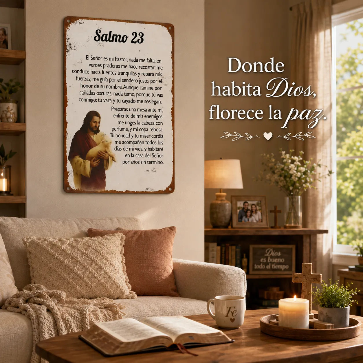 El Señor Es Mi Pastor Placa de fe y proteccion Salmo 23 🕊️