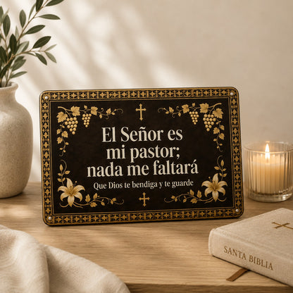 Hogar Bajo Su Protección™ | Placa Cristiana de Bendición y Fe 🕊🙏