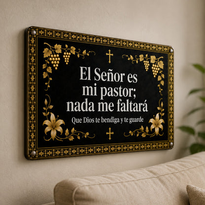 Hogar Bajo Su Protección™ | Placa Cristiana de Bendición y Fe 🕊🙏