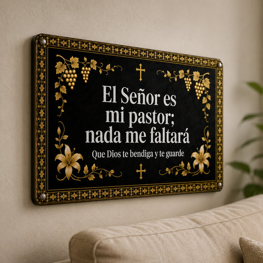 Hogar Bajo Su Protección™ | Placa Cristiana de Bendición y Fe 🕊🙏