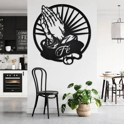 Manos de Fe – Arte mural en acero