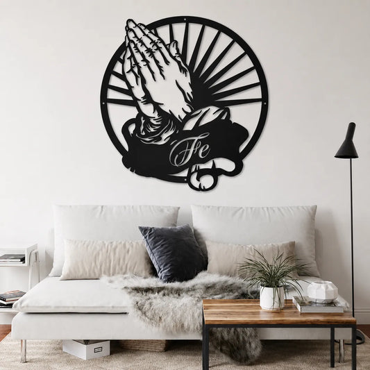 Manos de Fe – Arte mural en acero