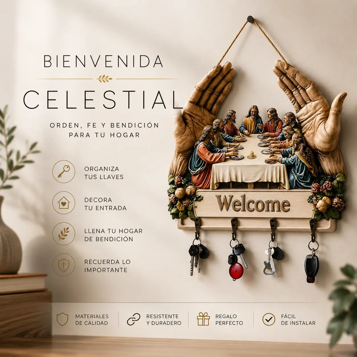 🕊️ Entrada en Paz – Organizador para el Hogar™