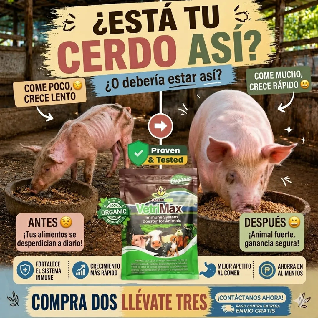 🐷 Vetrimax Forte™ – Refuerzo Nutricional para Animales - Compra 2 recibe 3