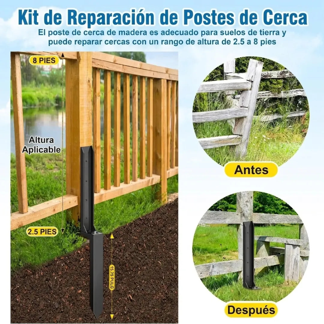 Kit de reparacion de postes de cerca