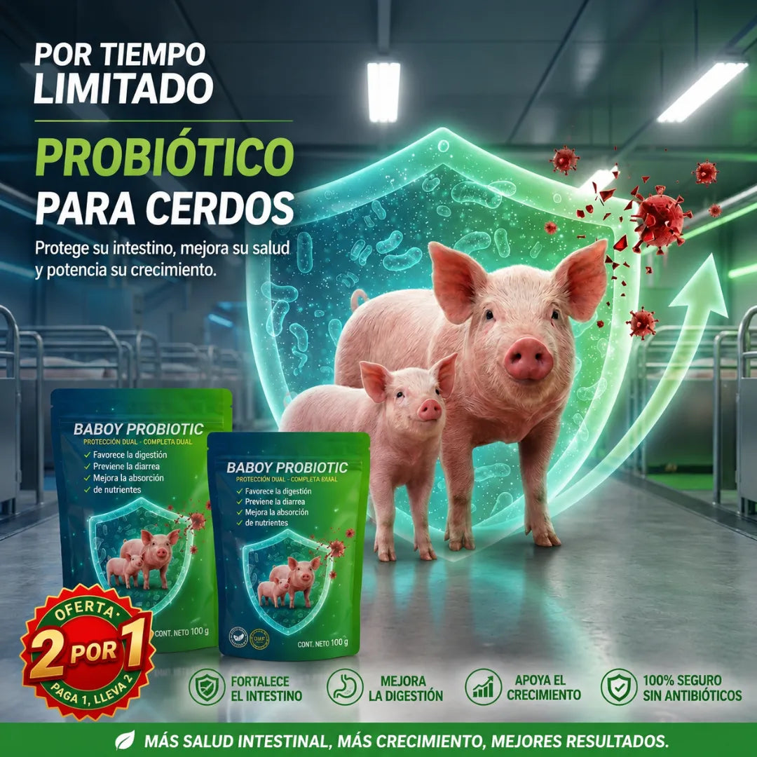 Probiótico Animal de Alto Rendimiento - 🐷Baboy Probiotic™ Paga 1 lleva 2