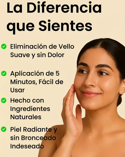 Cera facial de cúrcuma - Cera en polvo indolora de 5 minutos 2x1 HOY