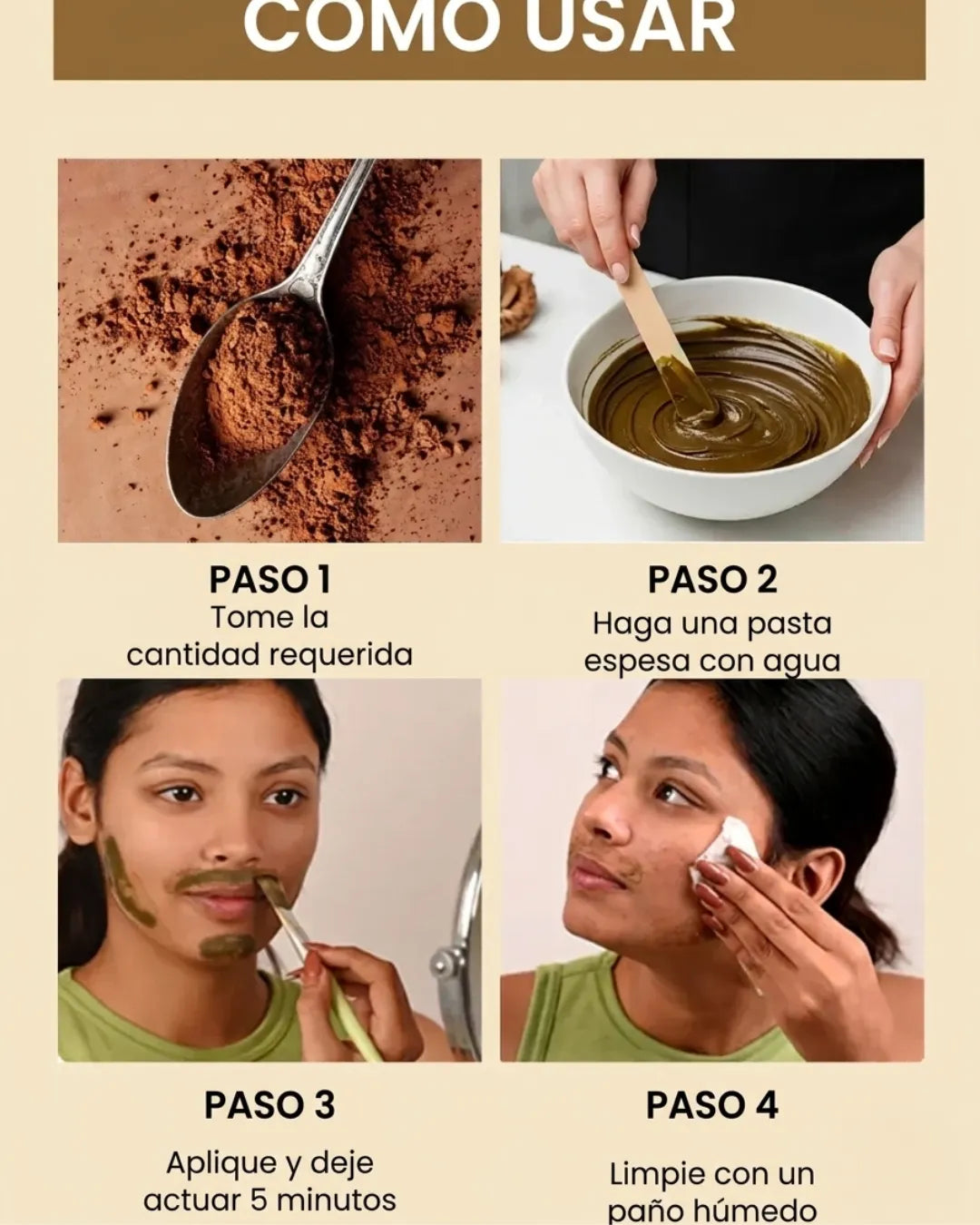 Cera facial de cúrcuma - Cera en polvo indolora de 5 minutos 2x1 HOY