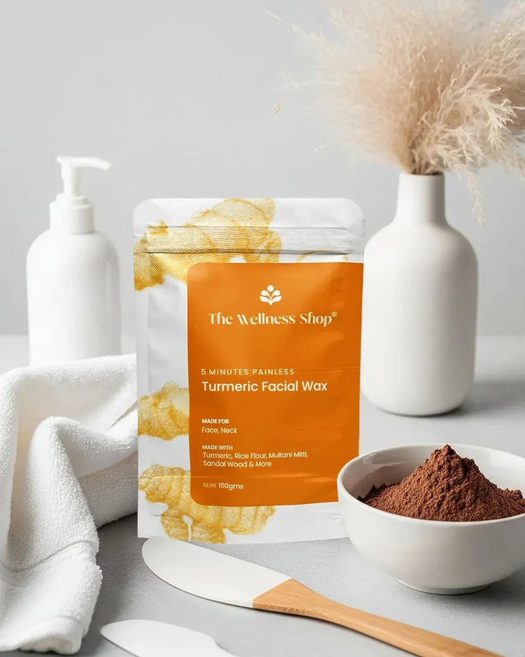 Cera facial de cúrcuma - Cera en polvo indolora de 5 minutos 2x1 HOY