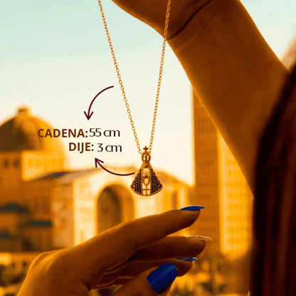 COMPRA 1 y lleva 2 Collar de Doble Cara de Nuestra Señora de Aparecida- Circonita Premium y Oro 14K