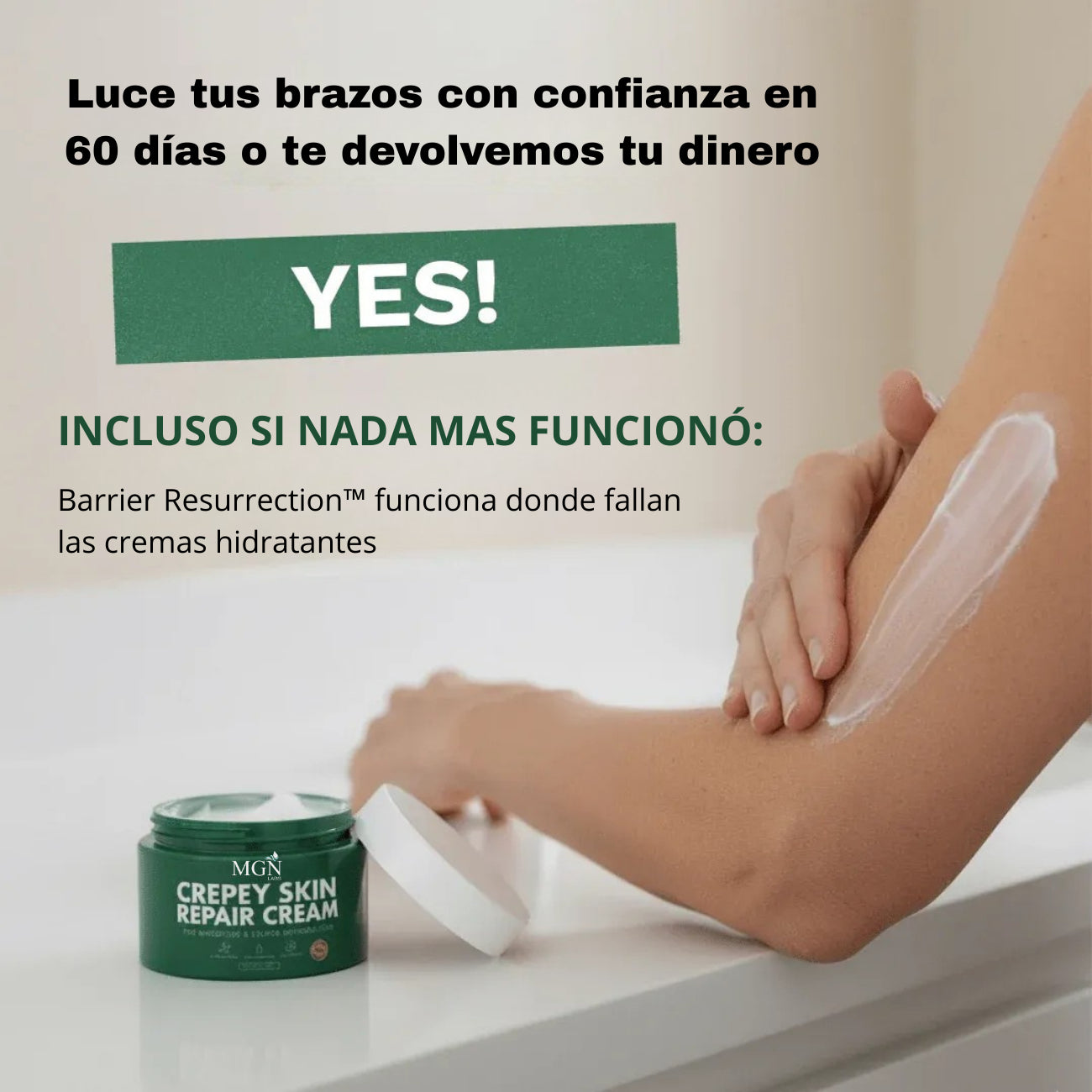 Crema reparadora para piel crepey