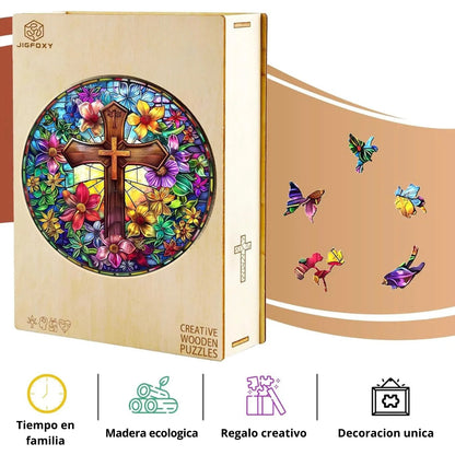 ✝ Rompecabezas Camino de Fe – Cruz de bendición 🕊